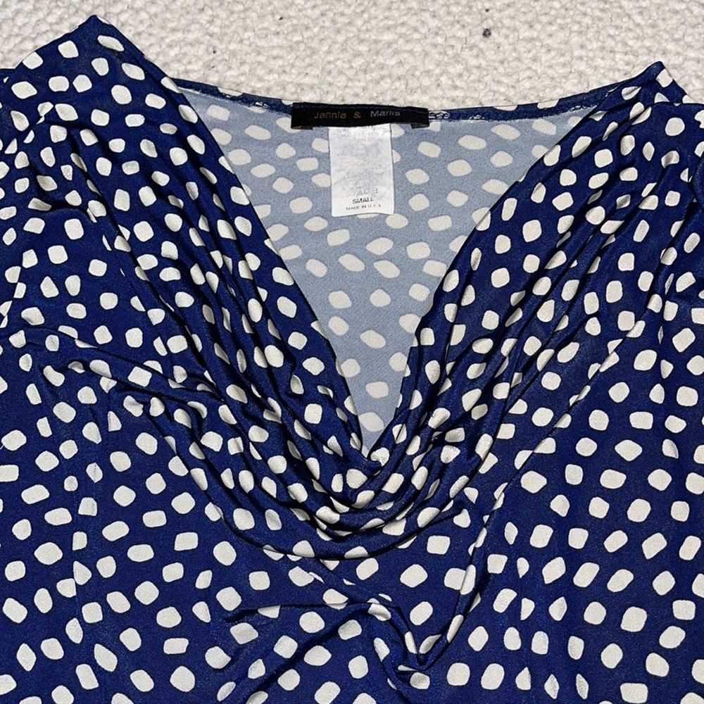 Women’s Navy Shell with Abstract Design - Picture 2 of 4